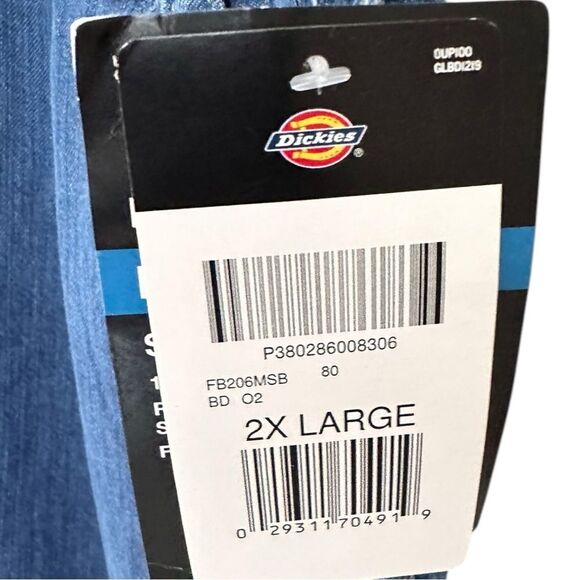 Dickies Women 2XL XXL Bib Overalls Blue Jean Denim Workwear Utility Medium Wash - Picture 4 of 13